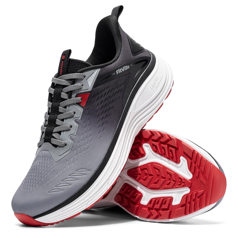 Wide Toe Box Running Sneakers - Tênis Esportivos Masculinos Fitville com Biqueira