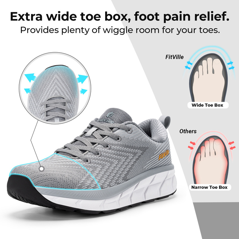 Tênis Masculinos FitVille de C - Breathable Mesh Athletic Shoes avaliação e preço